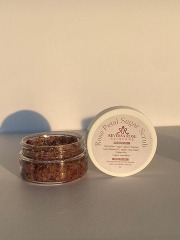 Natural Vegan Rose Petal Sugar Scrub: Gentle Exfoliating Face Polish