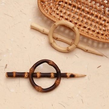 Natural Bamboo Hair Slide
