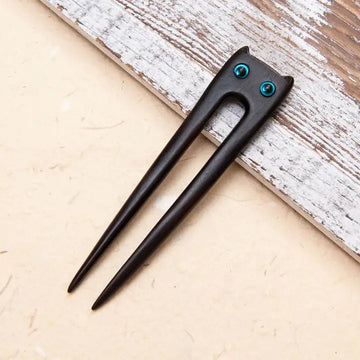 Natural Wooden Cat Hair Pin