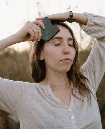 Jade Gua Sha with Combed Edge