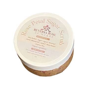 Natural Vegan Rose Petal Sugar Scrub: Gentle Exfoliating Face Polish