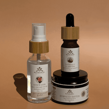 Oil Balancing Sample Trio | Rosewater, Facial Oil & Moisturizing Balm for Clear, Balanced Skin