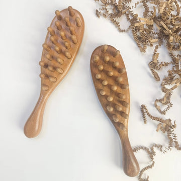 Natural Sandalwood Scalp Massager Oval