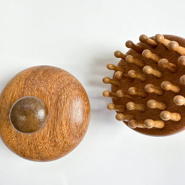 Natural Sandalwood Scalp Massager Round